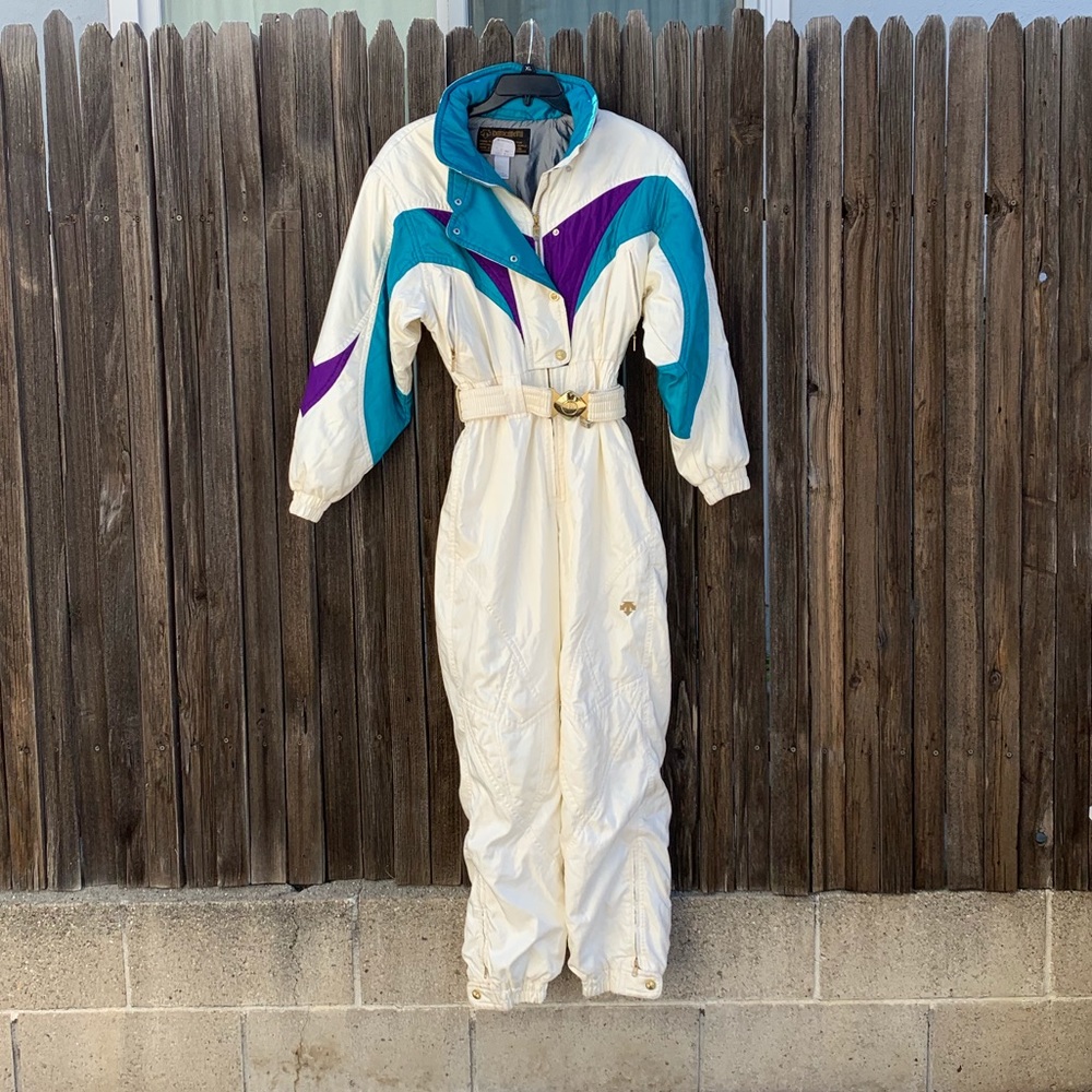 Vintage Descente Colorblock Womens 10 Ski Suit